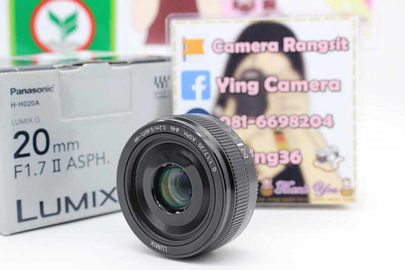 ขาย Lens Panasonic Lumix G 20mm F1.7 II (สีดำ) สภาพสวย ไม่มีฝ้า รา อดีตประกันศูนย์ อุปกรณ์ครบกล่อง